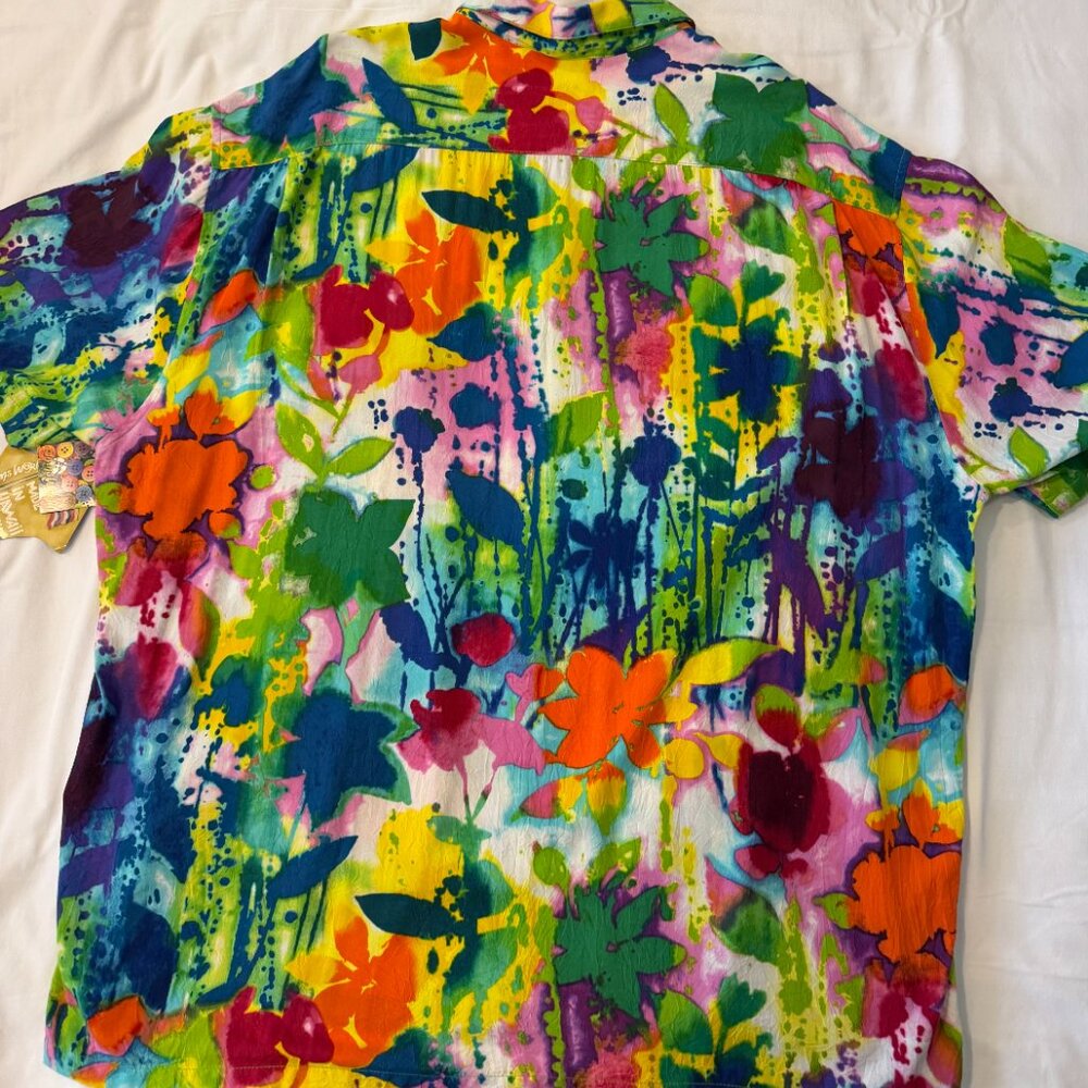 JAMS WORLD HAWAIIAN ALOHA Short Sleeve Shirt - XXL Garden Delight NWT - Picture 4 of 9